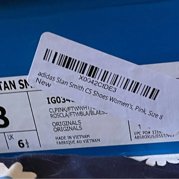 Adidas Stan Smith CS Shoes Women Suede Size 8 Pink New with Box. - Picture 5 of 7